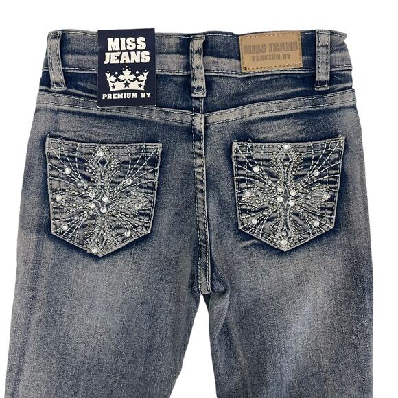 NWT Miss Jeans Distressed Embellished Skinny Jean Girls 5 - Picture 6 of 7